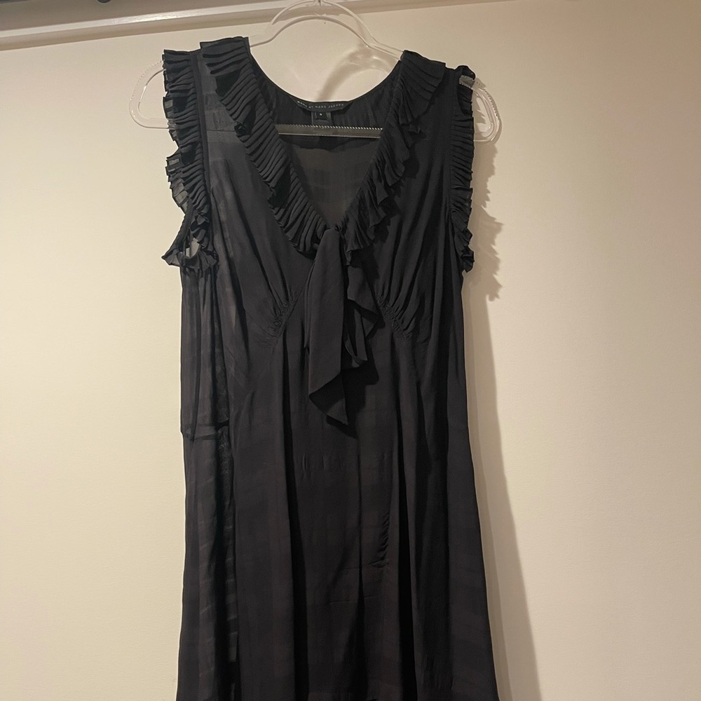 Marc Jacobs black ruffle dress, black size small